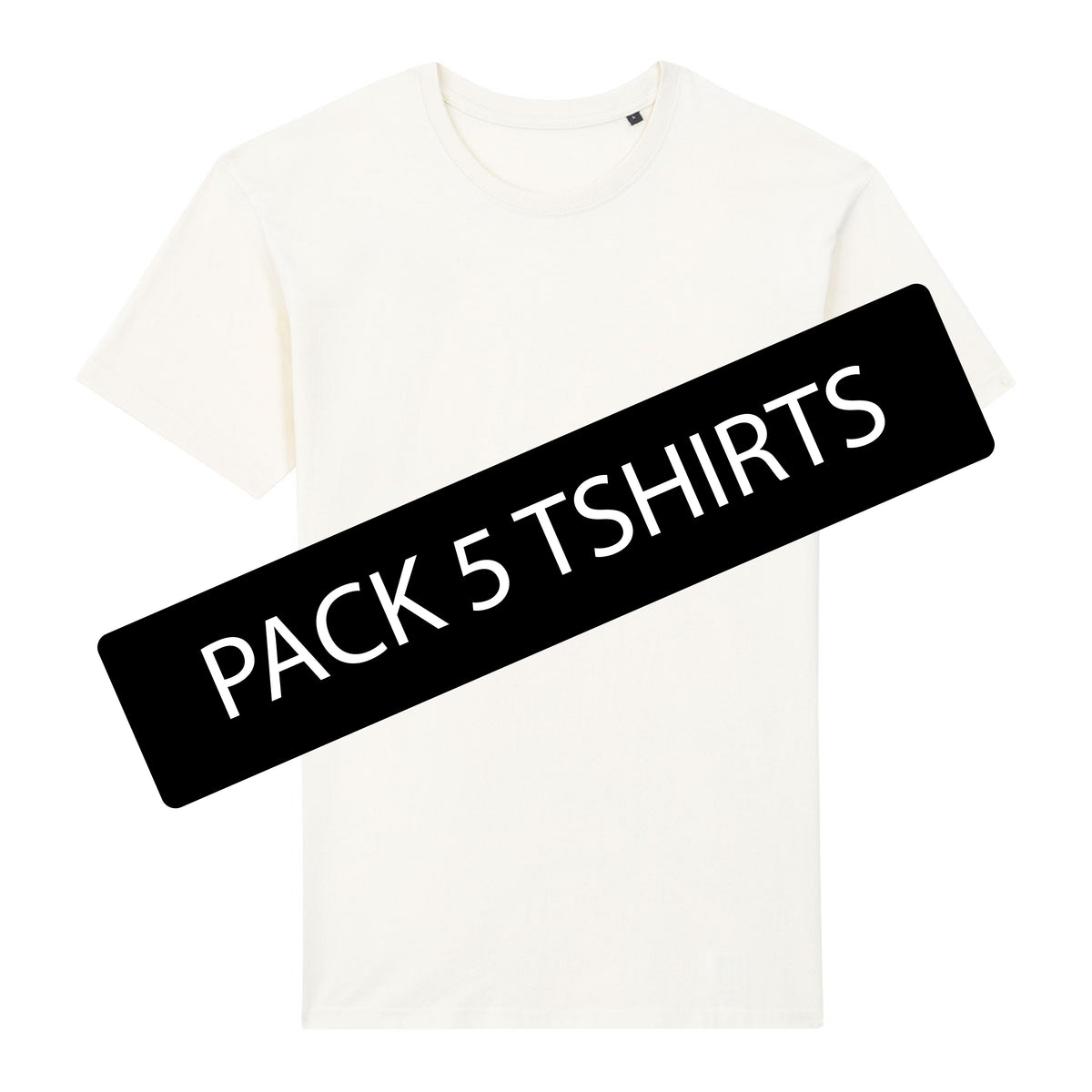 PACK 5 TSHIRTS UNISEX BLANC