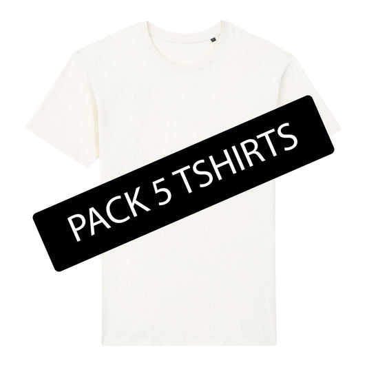 PACK 5 TSHIRTS UNISEX BLANC
